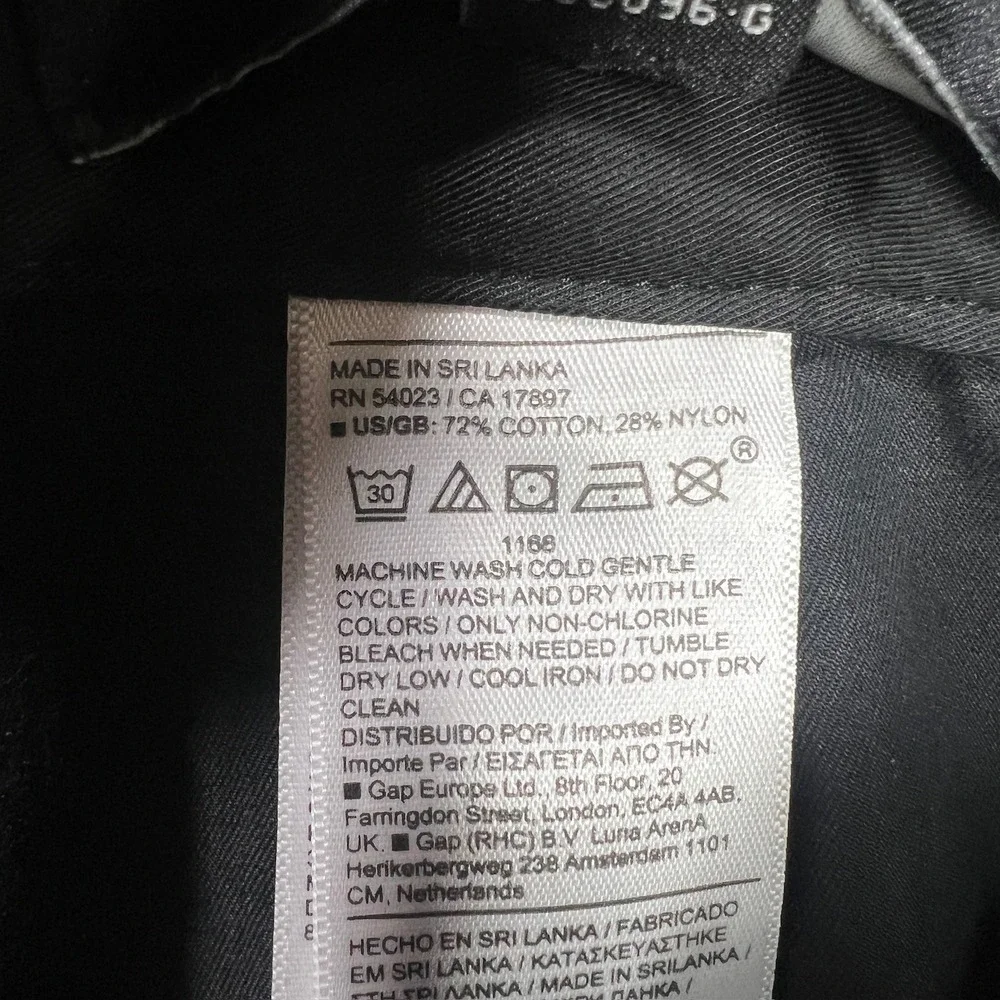 Banana Republic Men 32x30 Mateo Black Cargo Pants Straight Leg Cotton Nylon Rare